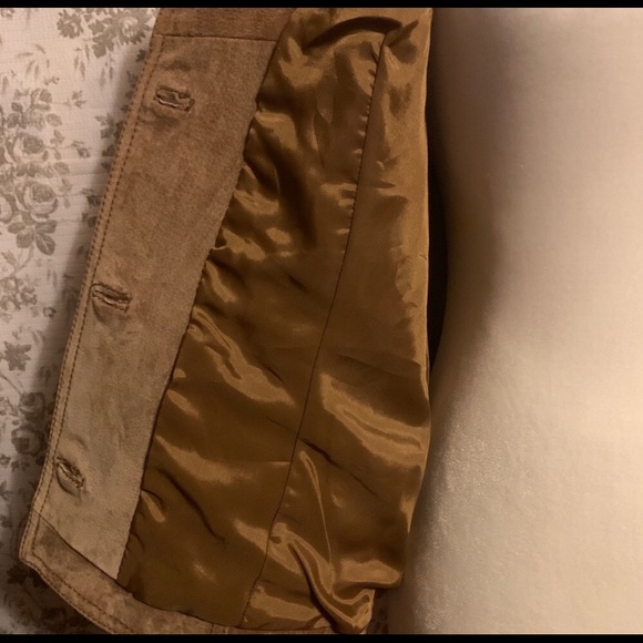 VTG Leather Jacket Suede Moto Brown Pockets Biker - Picture 6 of 13